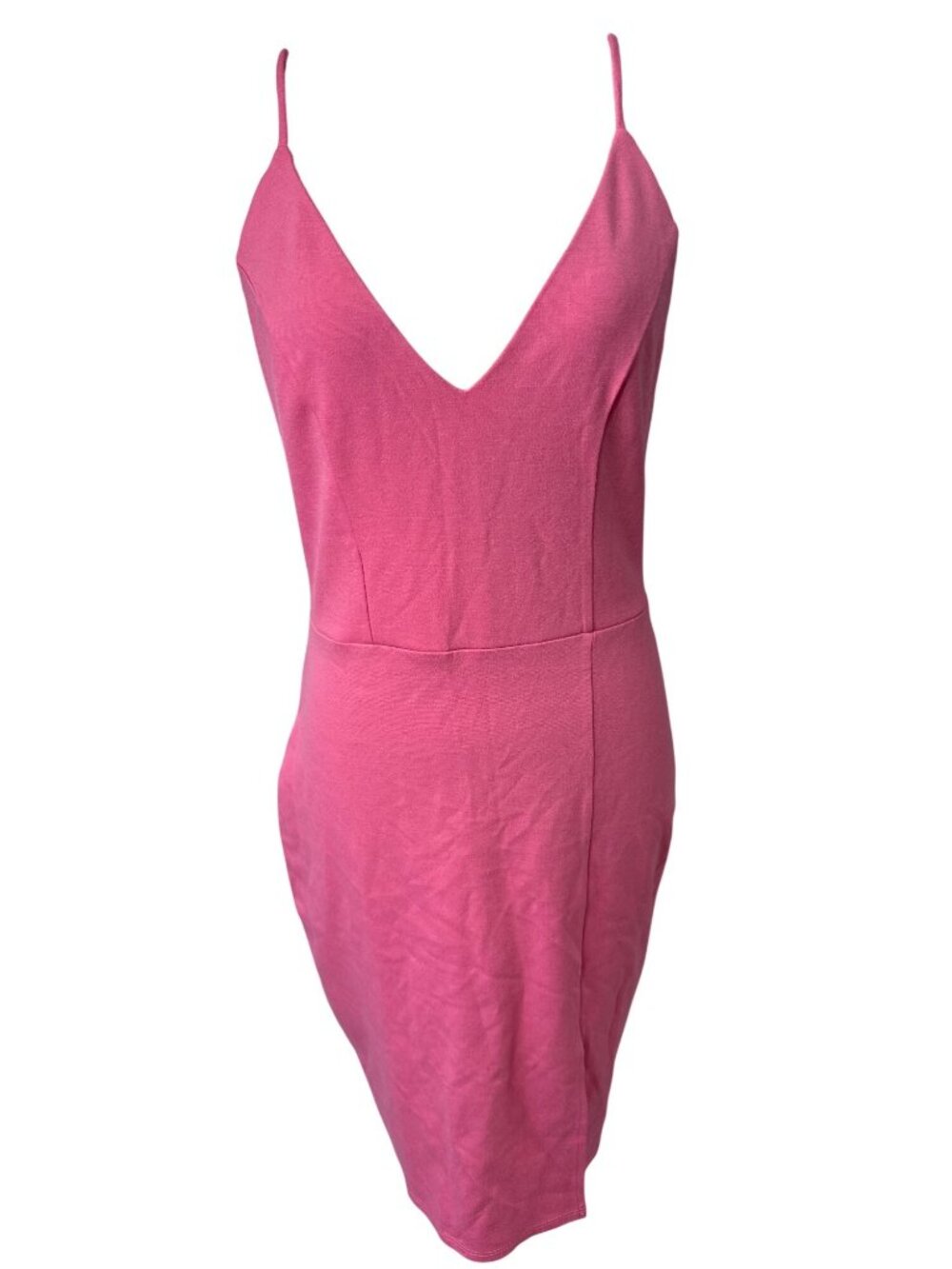 NWT Leith Pink Sleeveless V-Neck Spaghetti Strap Dress Size M Medium